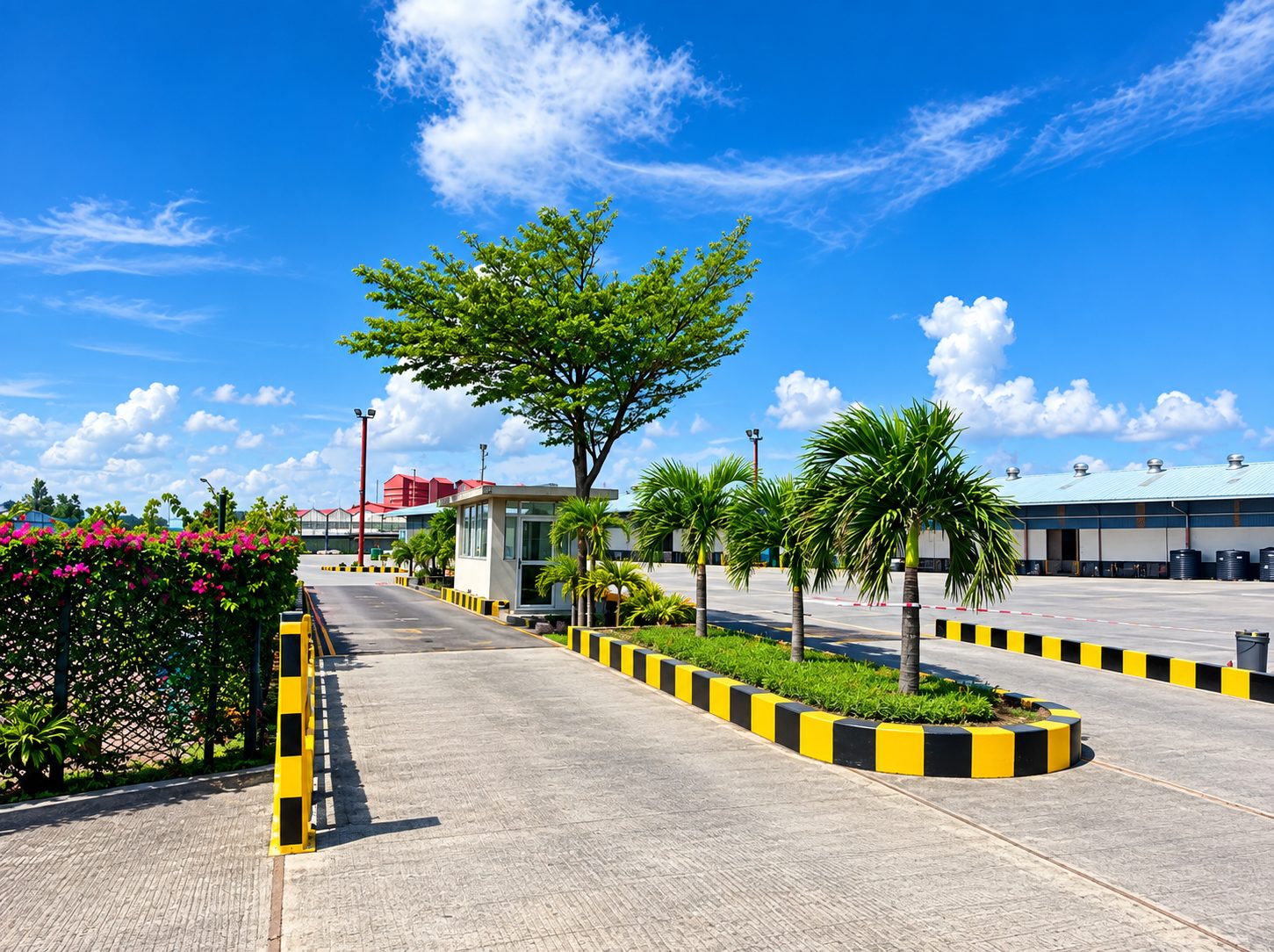 BCD entrance gate and guardhouse