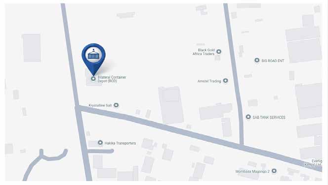 Map of BCD in the Changamwe industrial area