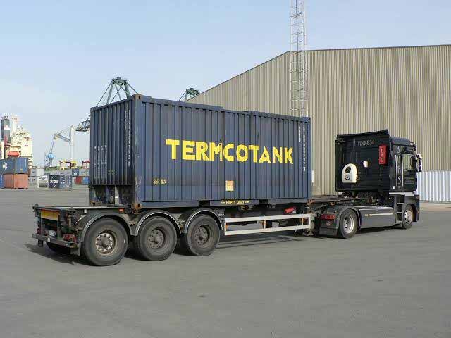 Truck at the depot warehouse